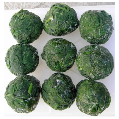 Hot-selling Frozen Spinach Ball Delicious IQF Frozen Vegetables China-origin BRC/HACCP/ISO/HALAL/KOSHER Certified