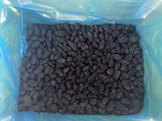 Organic IQF Frozen Mulberry Fruit Sweet Blackberries and Raspberry in Whole Pattern Carton Bulk Packaging