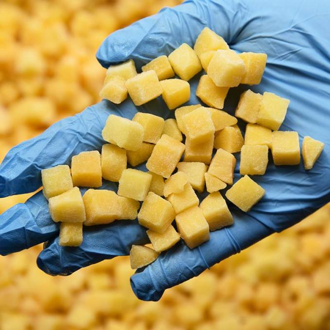 IQF Organic Yellow Peach Dices Bulk Packaged Frozen Fruits Water Pulp Whole Cubes and Halves Sweet Taste Preserved 1