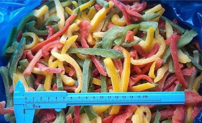 Fresh Green Red and Yellow Peppers Cut Strips of Frozen Mixed Sweet Peppers at Beautiful Prices 4