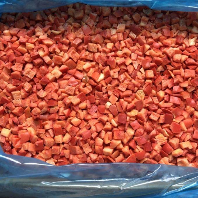 China Supplier IQF Processing Frozen Red Sweet Pepper Dices in Bulk Frozen Vegetables 1