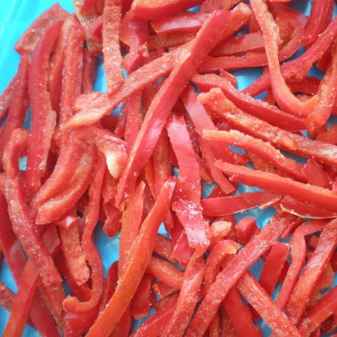 Certified Quality Professional Manufacture IQF Frozen Red Bell Pepper Strips 4